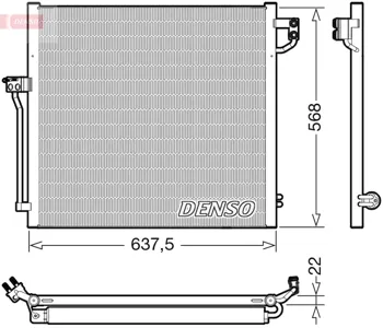 DENSO DCN17058 Конденсатор, кондиционер