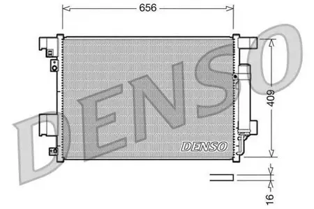 DENSO DCN21001 Конденсор кондиц. Citroen C-Crosser Outlander Peugeot 4007 2.2 - 2