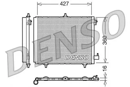 DENSO DCN21009 Конденсор кондиц. Citroen C2 - C3 - C3 Pluriel - DS3 Peugeot 207 -