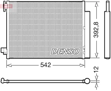 DENSO DCN37004 Конденсер Renault Logan 1.61.5D Duster 1.5D MT 12-