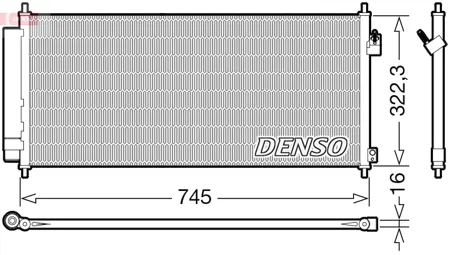DENSO DCN40026 Конденсер Honda Fit Jazz 07-