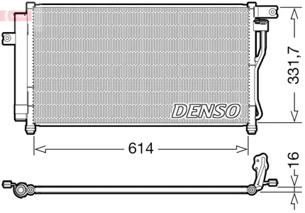 DENSO DCN41009 Радиатор кондиционера (конденсор) Hyundai VERNA 05-