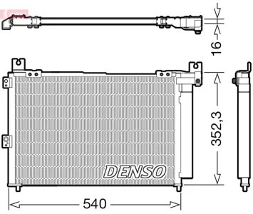 DENSO DCN44014 Конденсер Ford RANGER Mazda BT50 2.5D 06-