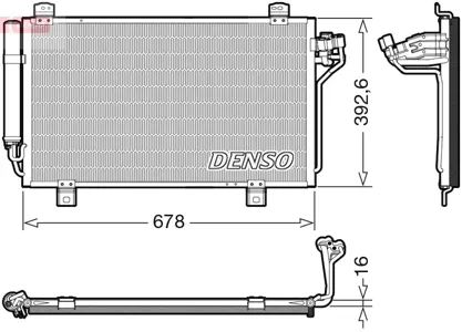 DENSO DCN44015 Радиатор кондиционера
