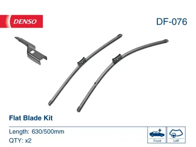 DENSO DF076 Щетки стеклоочистителя бескаркасные Flat, комплект 500мм20+630мм25