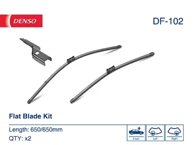 DENSO DF102 Щетки стеклоочистителя бескаркасные, комплект 650мм26