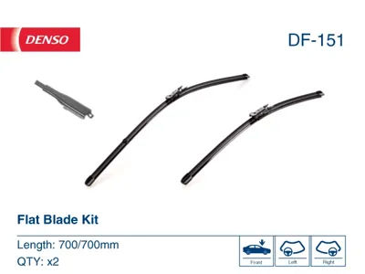 DENSO DF151 Щетки стеклоочистителя бескаркасные, комплект 700мм28