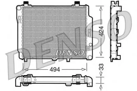 DENSO DRM17074 Радиатор охлажд. ME C200 D220 D