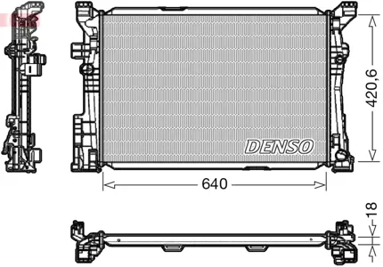 DENSO DRM17096 Радиатор двигателя