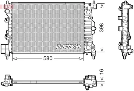 DENSO DRM20117 Радиатор Chevrolet Aveo 1.6 MT 11-