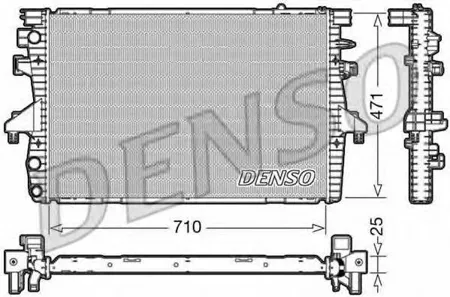 DENSO DRM32039 Радиатор VAG Passat 10- Golf VI 08- Skoda Superb II 08- 1.4T1.8T2.0T MА