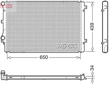 DENSO DRM32041 Радиатор VAG Passat 10- Golf VI 08- Skoda Superb II 08- 1.4T1.8T2.0T MА