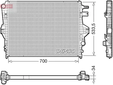 DENSO DRM32050 Радиатор двигателя