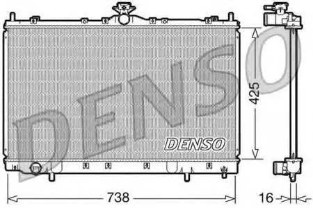 DENSO DRM45012 Радиатор двигателя