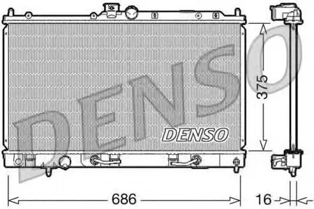 DENSO DRM45024 Радиатор двигателя Mitsubishi LANCER VII (03-07)