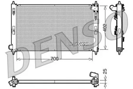 DENSO DRM45032 Радиатор двигателя