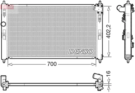 DENSO DRM45050 Радиатор двигателя
