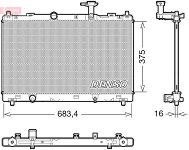 DENSO DRM47038 Радиатор двигателя