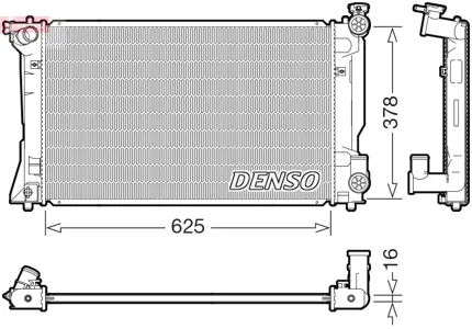 DENSO DRM50118 Радиатор Toyota Avensis 2003- 2.0 MT паяный