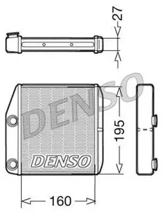DENSO DRR09075 Радиатор отоп. Fiat Grand e Punto Opel Corsa 2006