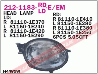 DEPO 2121183RLDEM Фара головного света правая
