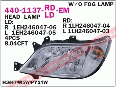 DEPO 4401137RLDEM Фара основная правая