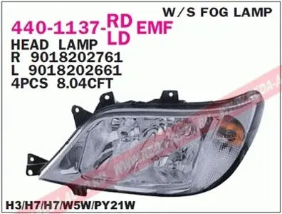 DEPO 4401137RLDEMF Фара основная правая