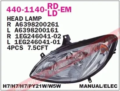DEPO 4401140RLDEM фара правая электр. Mercedes Vito all 03>