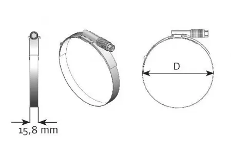 DINEX 98875 хомут червячный(нерж) premeium D=95117x16мм MAN