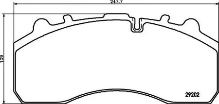 DON CVP020K колодки дисковые 29087/29061  Omn MB Actros, Setra, SMB, SAF, KAMAZ 5490