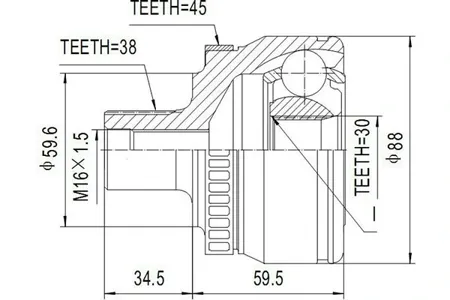 DYNAMATRIX DCV803020 Шрус наружный