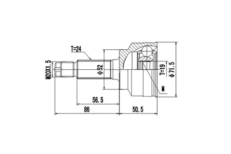 DYNAMATRIX DCV818036 Шрус комплект