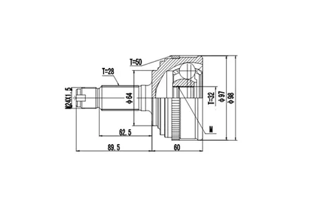 DYNAMATRIX DCV823118 Шрус комплект