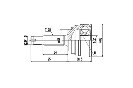 DYNAMATRIX DCV839009 Шрус комплект
