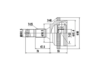 DYNAMATRIX DCV899008 Шрус комплект