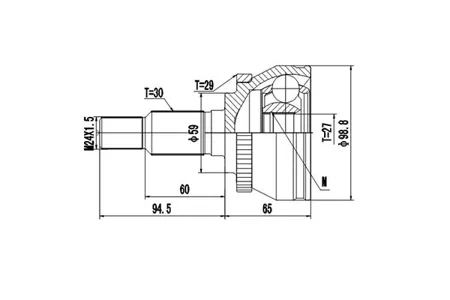DYNAMATRIX DCV899254 Шрус комплект