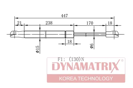 DYNAMATRIX DGS084381 Амортизатор крышки багажника