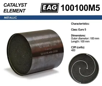EAG 100100M5 Каталитический блок металл. 100x100 Euro 5