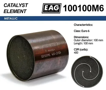EAG 100100M6 Каталитический блок металл. 100x100 Euro 6