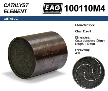 EAG 100110M4 Каталитический блок металл. 100x110 Euro 4