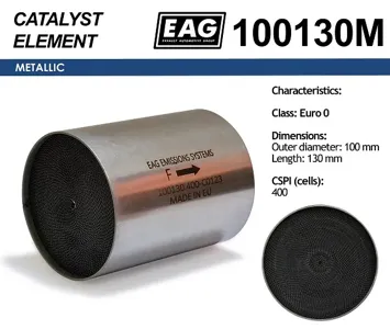 EAG 100130M Каталитический блок металл. 100x130 Euro 0