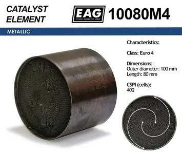 EAG 10080M4 Каталитический блок металл. 100x80 Euro 4