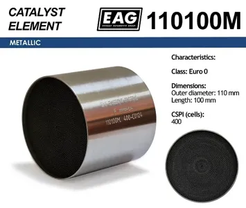 EAG 110100M Каталитический блок металл. 110x100 Euro 0