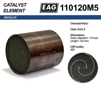 EAG 110120M5 Каталитический блок металл. 110x120 Euro 5
