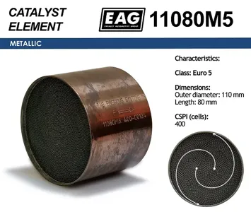 EAG 11080M5 Каталитический блок металл. 110x80 Euro 5