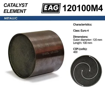 EAG 120100M4 Каталитический блок металл. 120x100 Euro 4