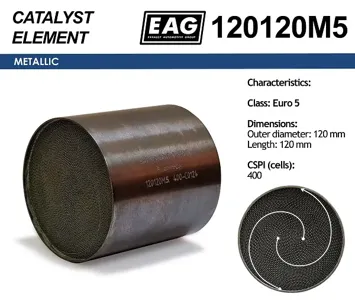 EAG 120120M5 Каталитический блок металл. 120x120 Euro 5