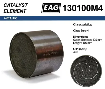 EAG 130100M4 Каталитический блок металл. 130x100 Euro 4