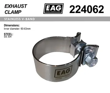 EAG 224062 Хомут глушителя , силовой ss304 eag