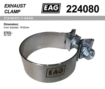 EAG 224080 Хомут глушителя , силовой SS304 EAG